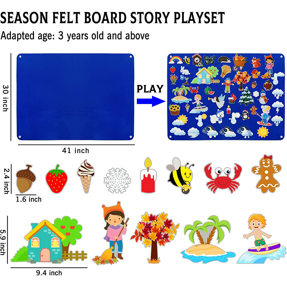 Kids Weather Flannel Felt-Board Story for Toddlers